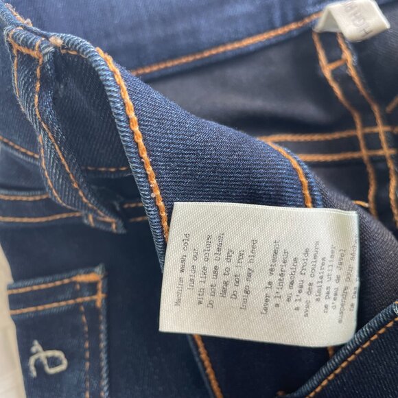 Rag & Bone High-Rise Skinny Jeans in dark indigo/blue denim wash - Picture 7 of 10